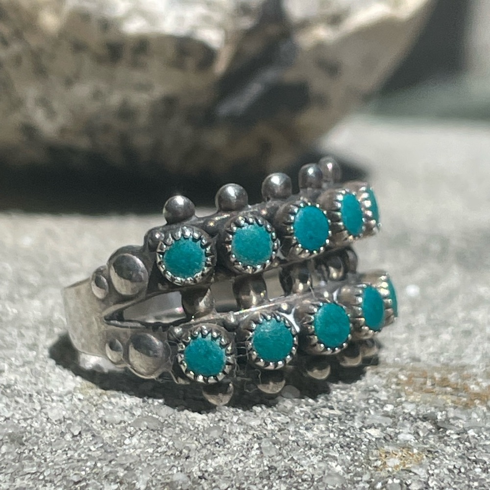 COPY - Vintage Zuni Turquoise Silver Ring